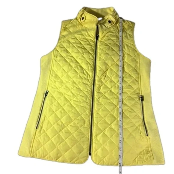 41 Hawthorn Women's Yellow Quilted Sleeveless Vest, Size Medium - Picture 6 of 11